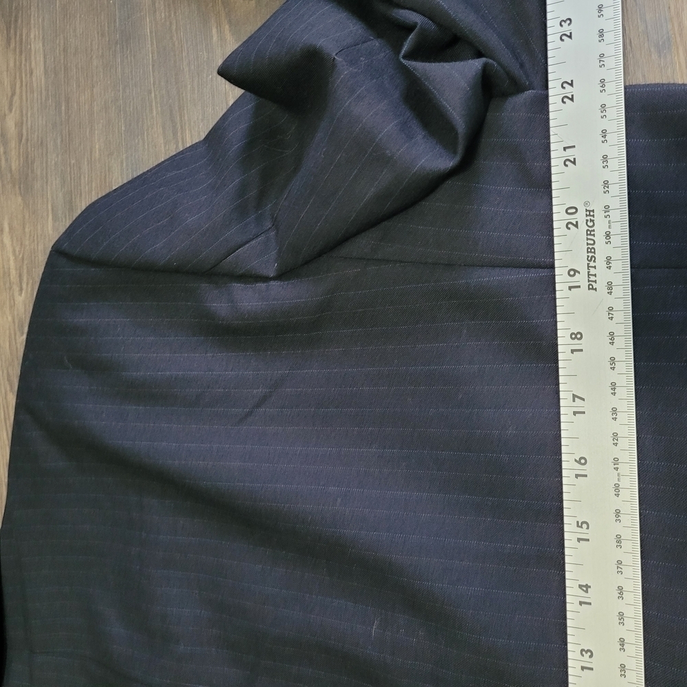 Alexandre London Savile Row 2 Button Blazer Jacket Wool Blue Striped sz 43 - Picture 7 of 7
